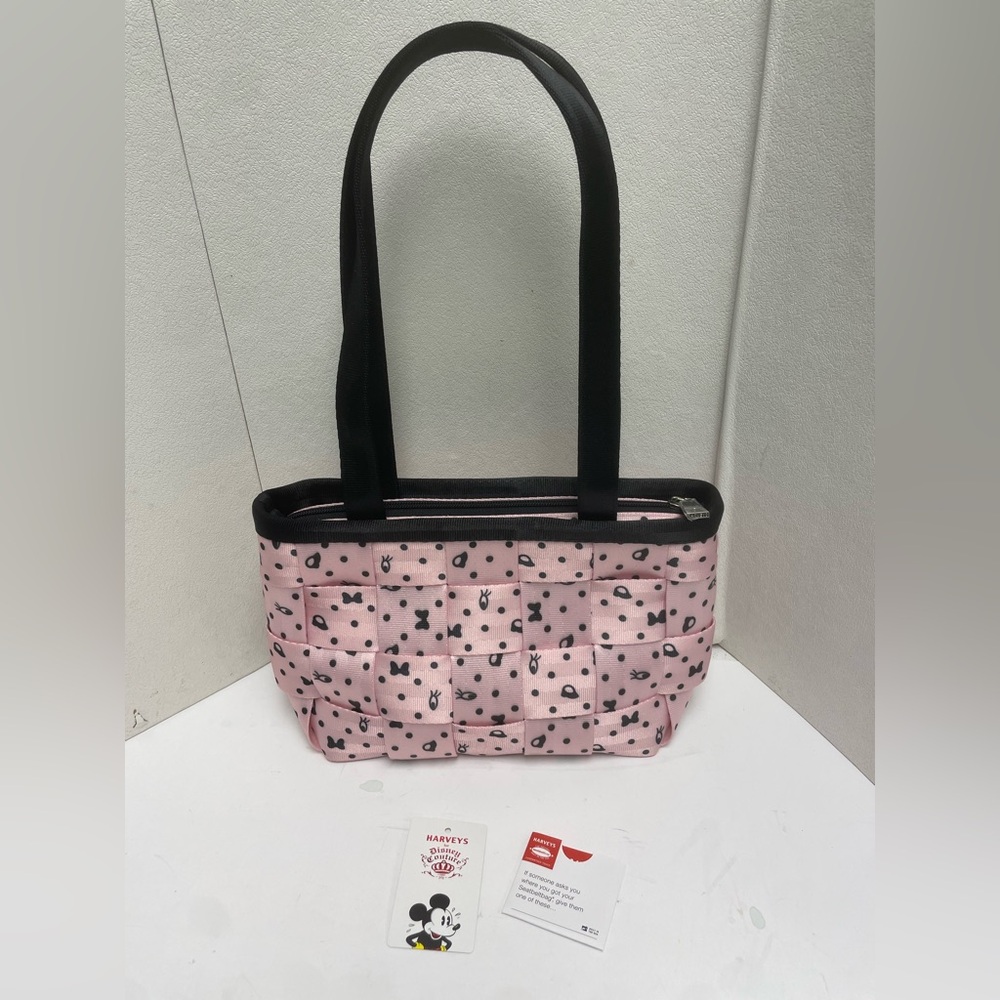 Harveys For Disney Couture Seatbelt Bag Purse Medium Tote - Blushing Minnie Pink